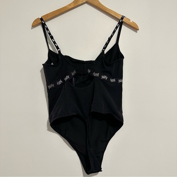 NWT yitty spotlight shaping demi cup thong bodysuit In shimmering black - Picture 7 of 16